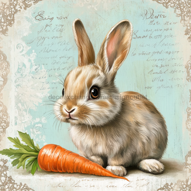 Easter Rabbit Sign, DCO-13265, Sign For Wreath, 10x10
